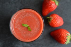 Smoothie fraise menthe